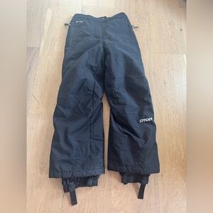 Spyder black snow pants Sz 8 Youth
